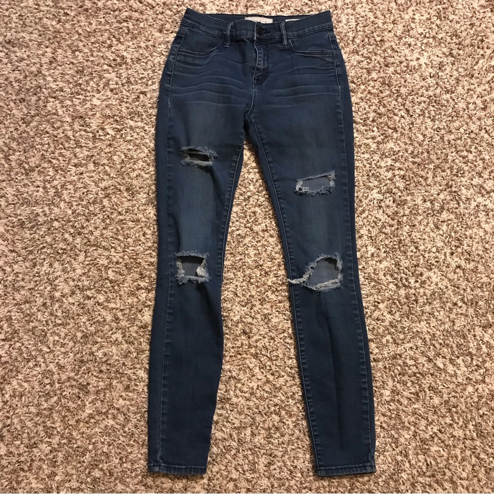 3/$30 PacSun Dark Blue Destroyed Jeggings